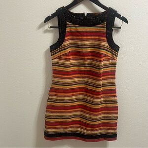 New Romantics Free People Peruvian Serape Multicolor Tapestry Dress Size 4